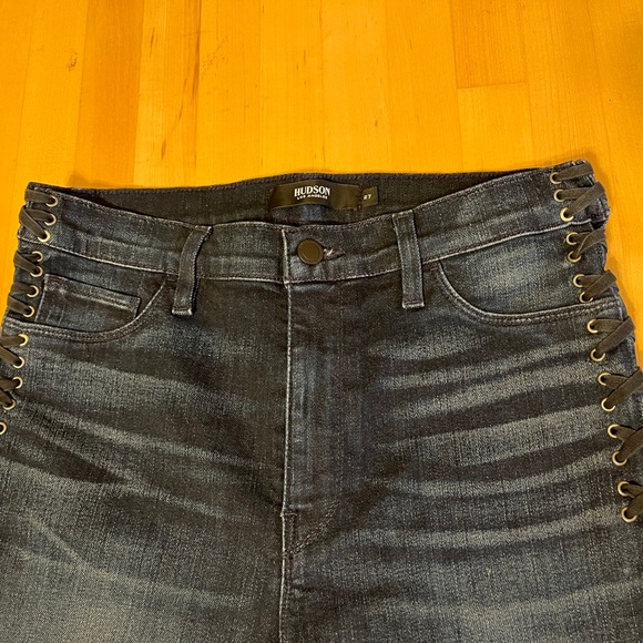 NEW*👖Hudson Barbara High Rise Super Skinny Ankle Jean w/ Side Laces NWOT 27 - Picture 9 of 15